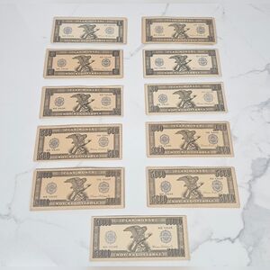 Vtg Whitman Publishing Play Money 1950’s 10 Denominations 117 Bills‎